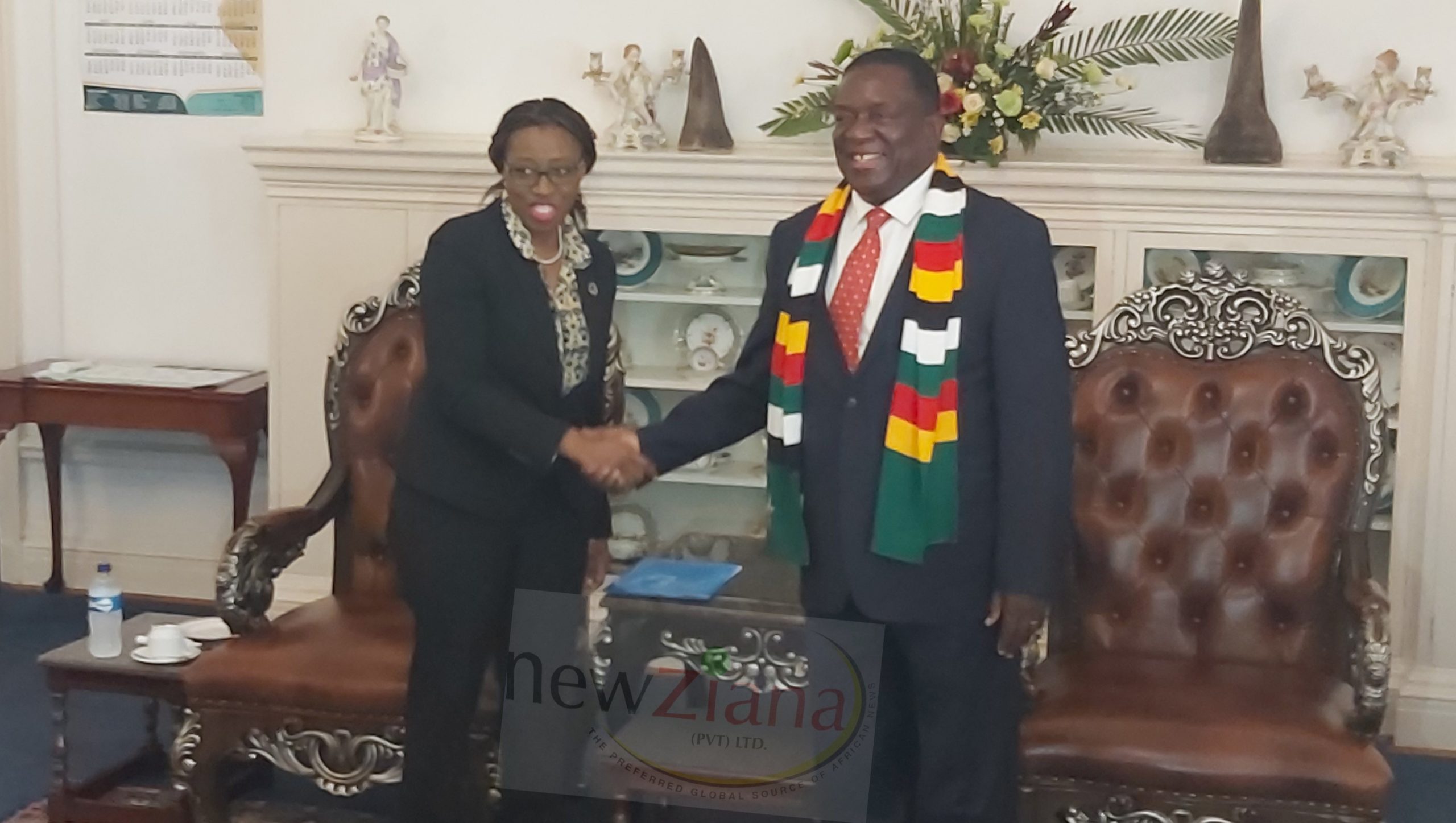 Pres Mnangagwa meets UNECA boss