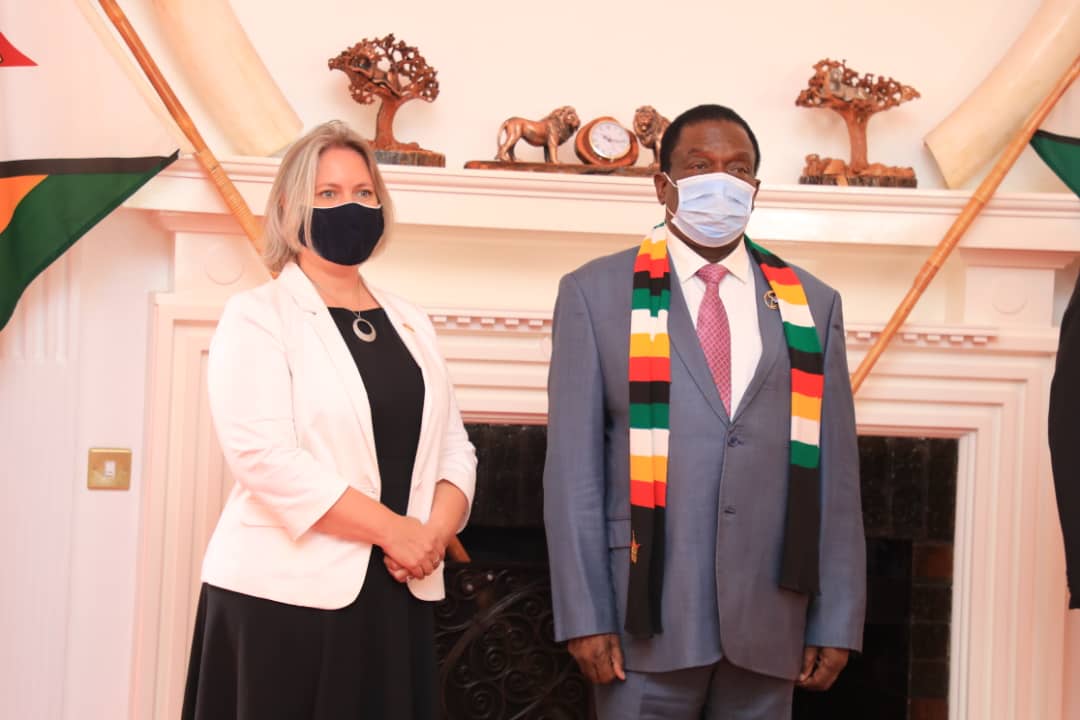President Mnangagwa and Canadian Ambassador to Zim