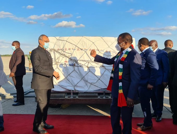Zim takes delivery of Covaxin vaccine