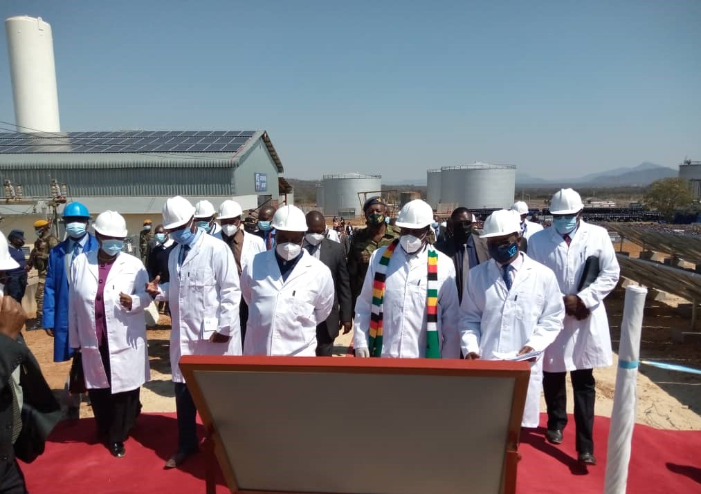 President Mnangagwa commissions oxygen plant
