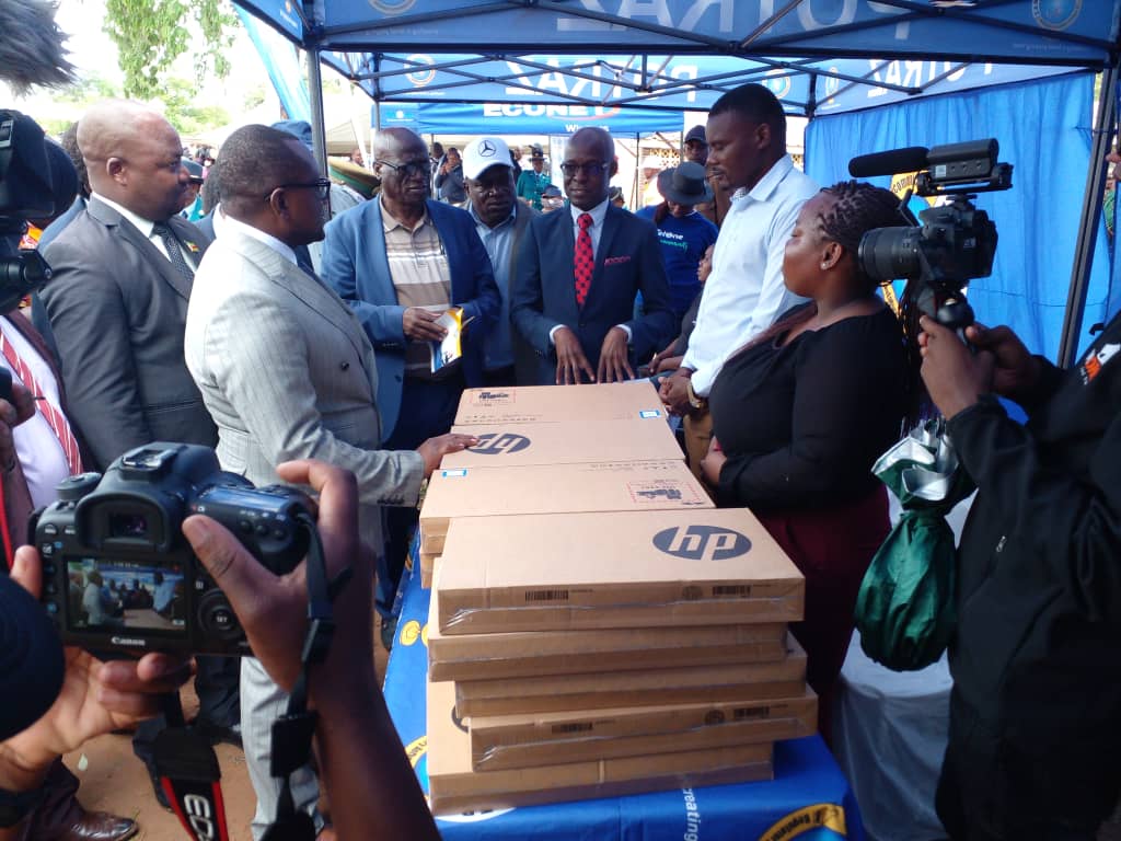 Times-Pic-It was a good day for Zhombe as government handed over an assortment of laptops to schools and institutions