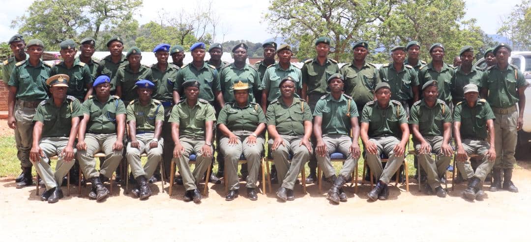 Pungwe-Pic-Zimbabwe Prisons and Correctional Service officers at the conferment of badges of rank in Mutare
