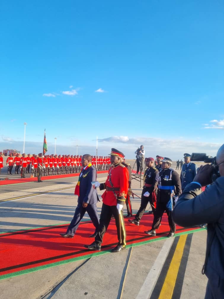 President Emmerson Mnangagwa’s Arrival At Kamuzu International Airport