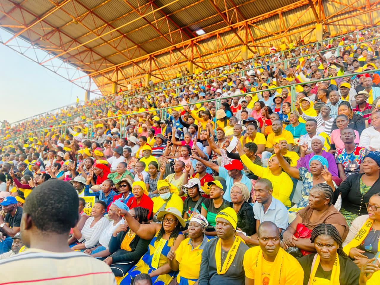 CCC supporters at a rally in Harare