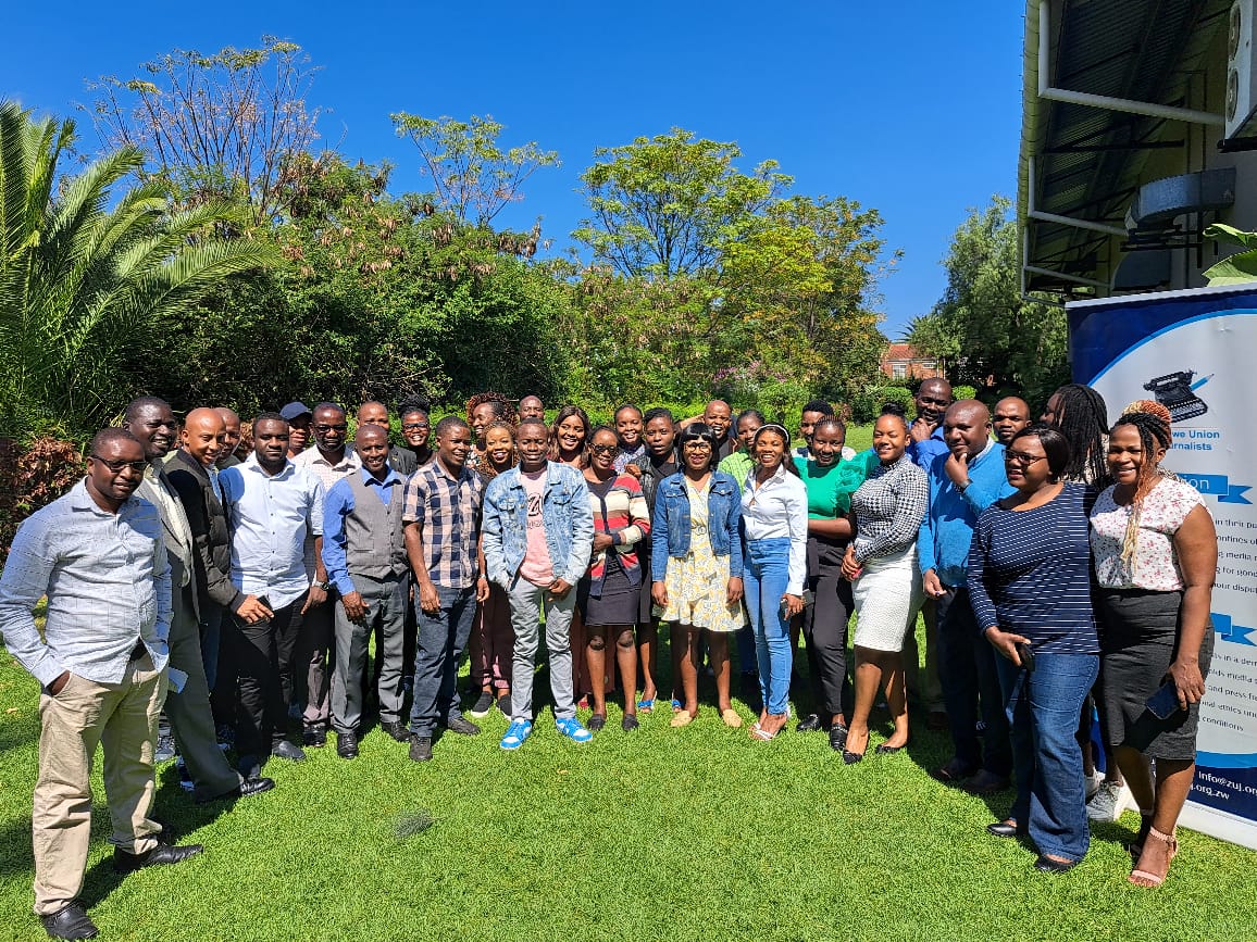 Zimbabwean journalists attending a training workshop