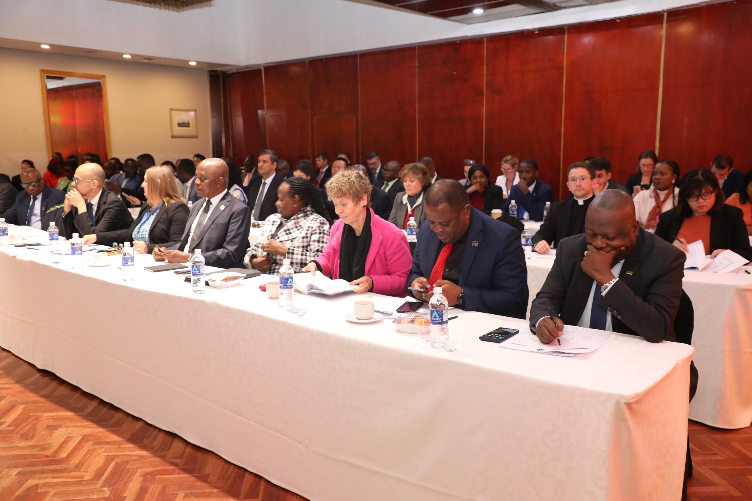Diplomats at the briefing