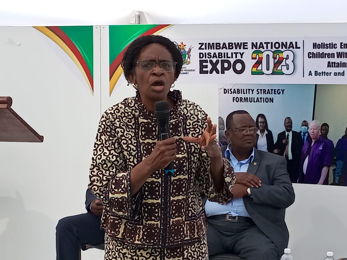 Ilanga-Pic- Dr Thokozile Chitepo at the Gwanda Disabilllity Expo