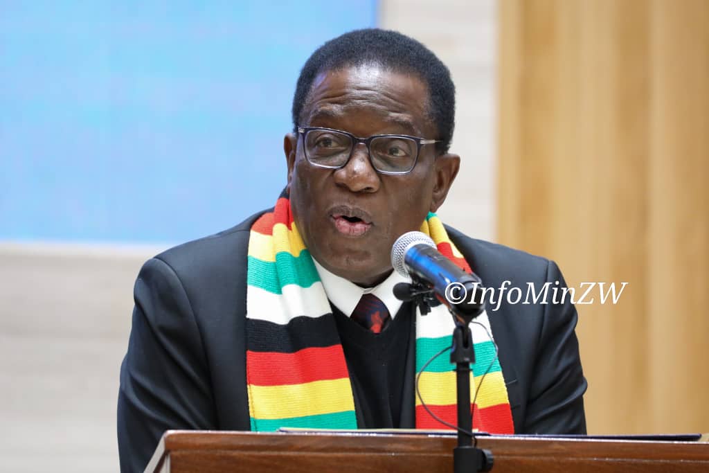 President Mnangagwa officially opening the junior parliament