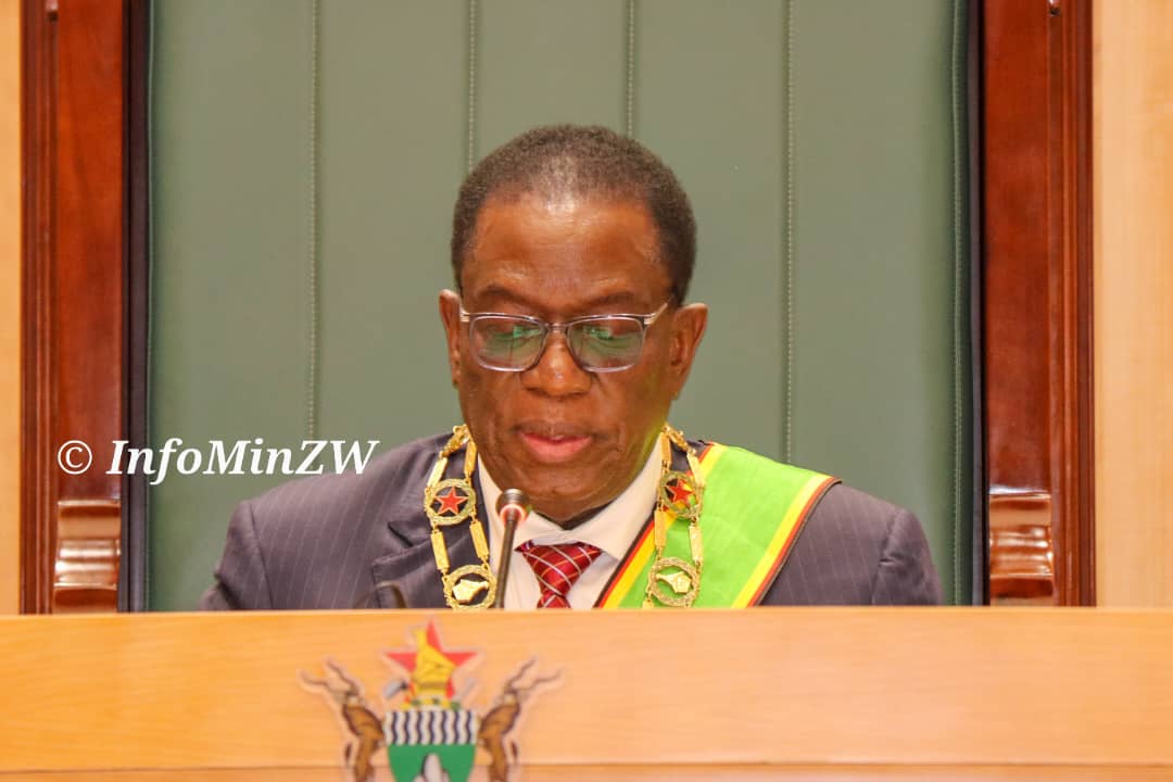 President Mnangagwa delivering the SONA in Parliament