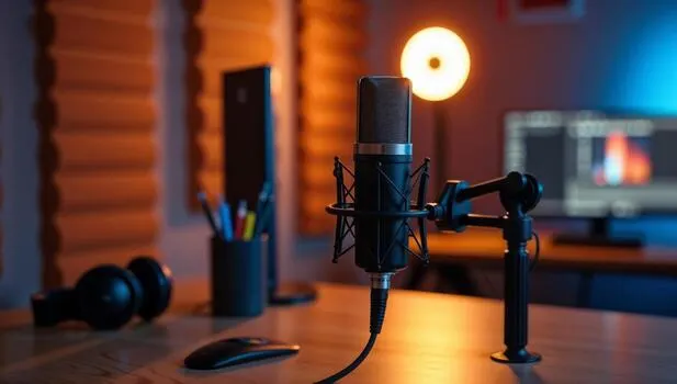 professional-podcast-microphone-setup-in-a-modern-recording-studio-free-photo